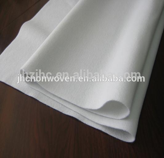 JHC Needle Punched snow white rayon nonwoven fabrics