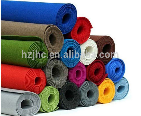 Coloured polyester needle nonwoven felt home textile fabric roll