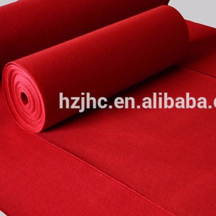 Needle punched plain nonwoven polyester carpet mat for protection
