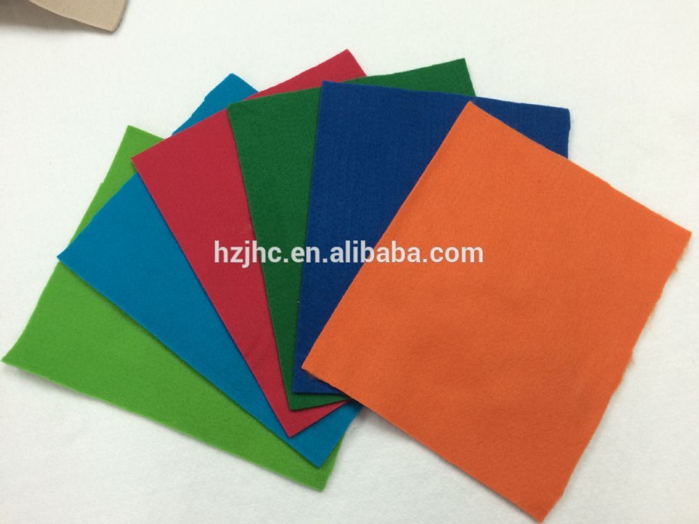 Nonwoven wool handmade felt used shopping bag with hand sewing