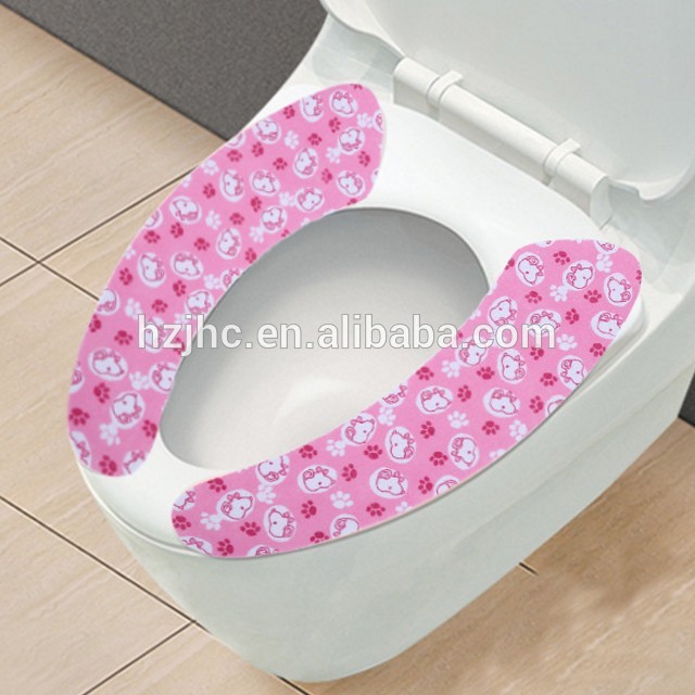 Custom Sticky Portable Printed Felt Toilet Seat Cover Pads