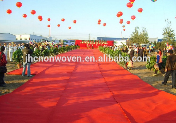 wedding red carpet with polyester material