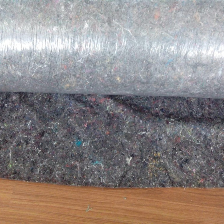 Waste recycled non-woven needle felt used carpet underlay