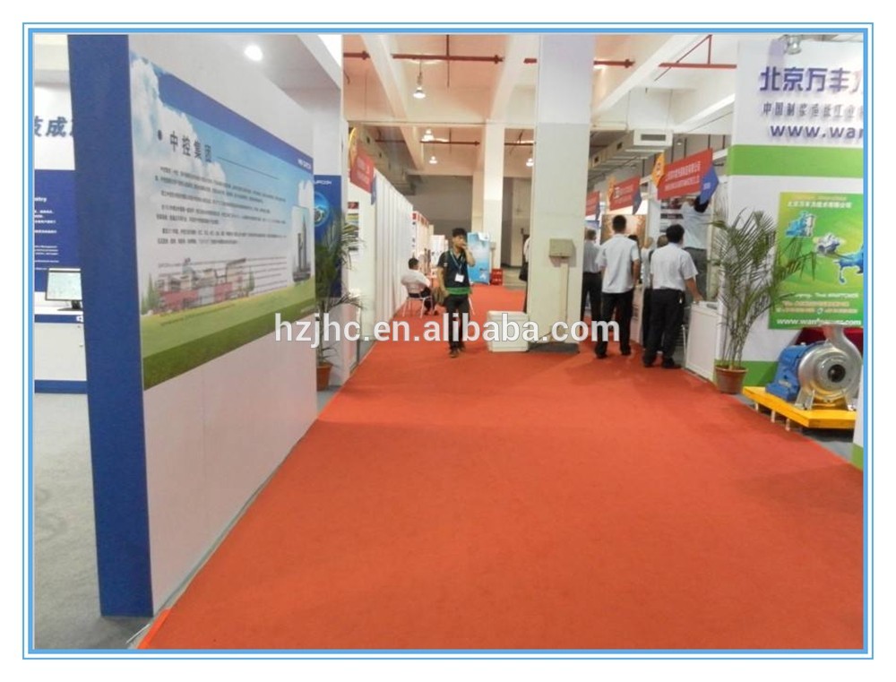 Nonwoven needle punched exhibition carpet / nonwoven floor carpet for wedding