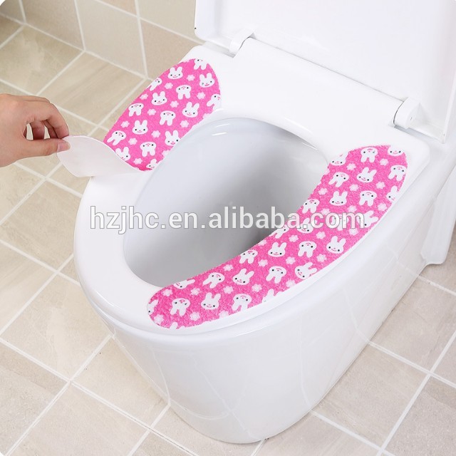 OEM Sticky Portable Felt Fabric Toilet Seat Cover Pads