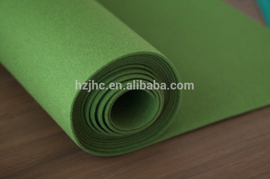 Wholesale plain lightweight polyester green felt bowler hat fabric