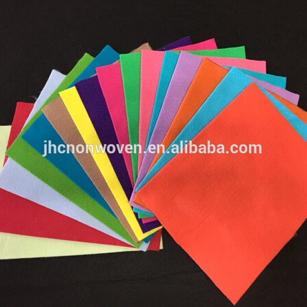 Self adhesive hard polyester colorfull nonwoven needle punched DIY color felt craft sheet