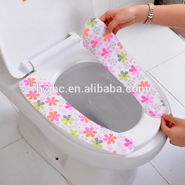 Creative Sticky Portable Printed Felt Toilet Mat Set
