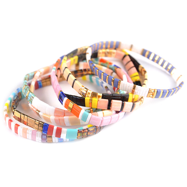 Bohemian fashion tila bead handmade mens jewelry bracelet, wholesale jewelry charm bracelet Featured Image