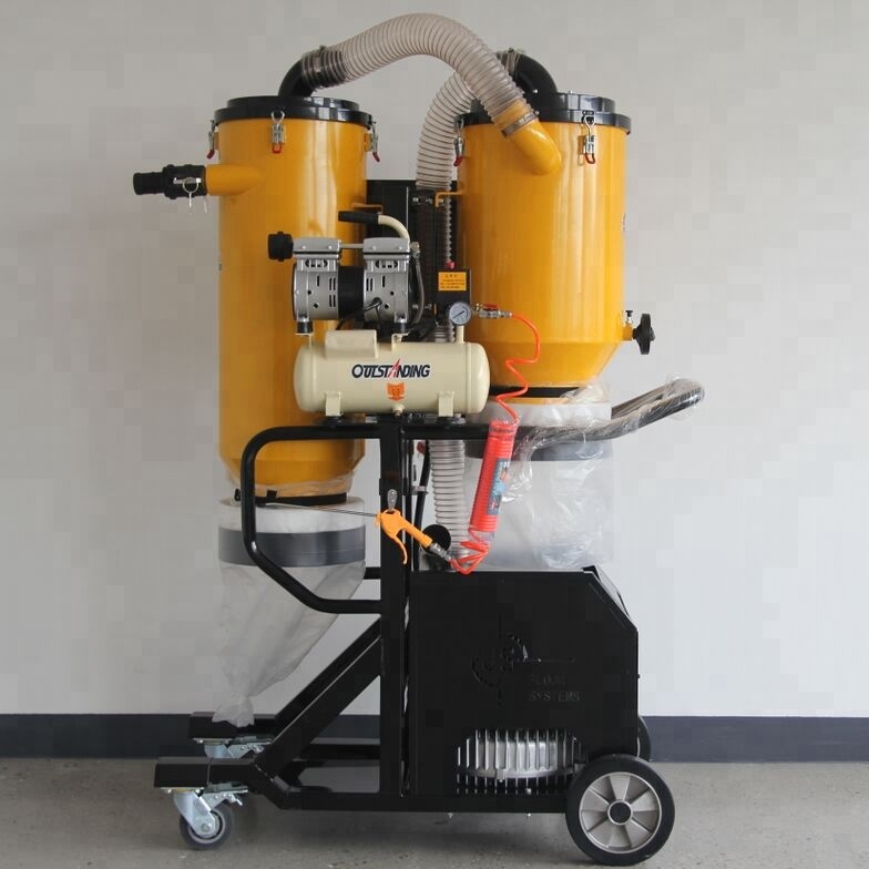 Double Cyclone System Industrial Vacuum Cleaner With Concrete Grinder