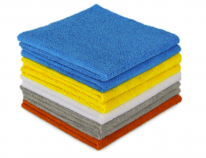 200gsm-400gsm custom size microfiber car cleaning towel warp knitting cleaning cloth custom logo-E