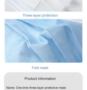 Disposable mask with three layers