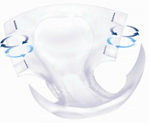 Adult Disposable Incontinence Diaper with ear sticker