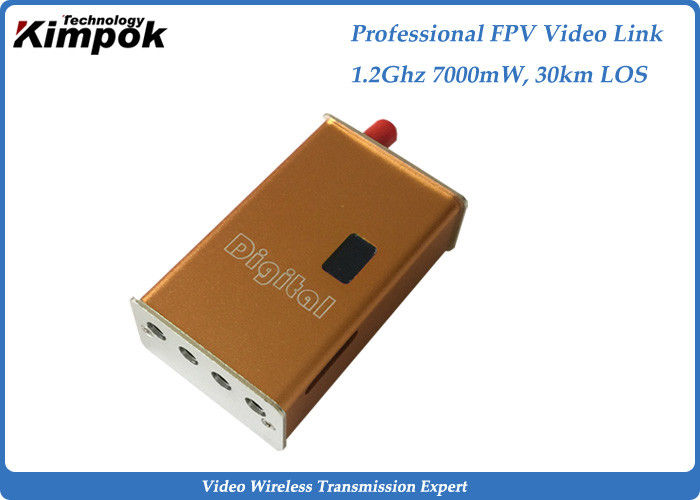 100KM LOS FPV/UAV Wireless Image Transmitter 1.2Ghz , 7W Mini Video Link