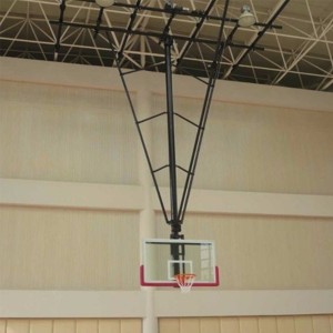 Ceiling Mounting Basketball Basckstop Hoop with Tempered Glass Backboard
