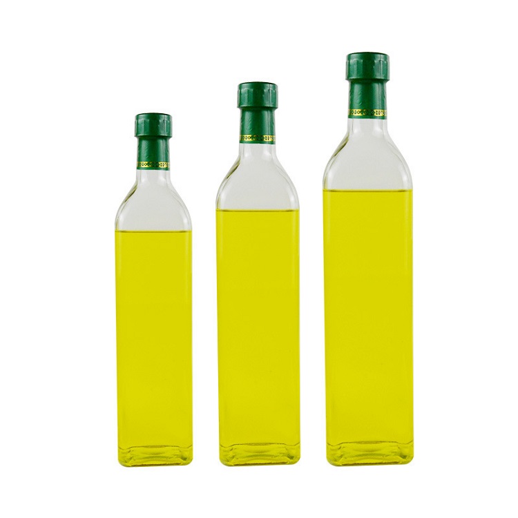 Clear Glass Bottles for Olive Oil Soy Sauce Vinegar with Plastic or Aluminum Caps