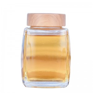 Wholesale 180ml 380ml Square Glass Honey Jar wi...