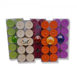 Festival decorative scented and colored tealight candles