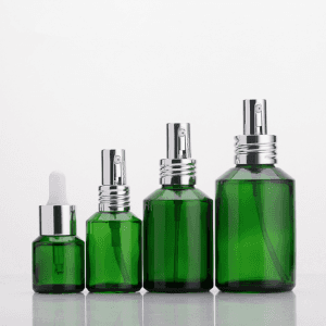 glass slant shape bottle for essential oil with dropper