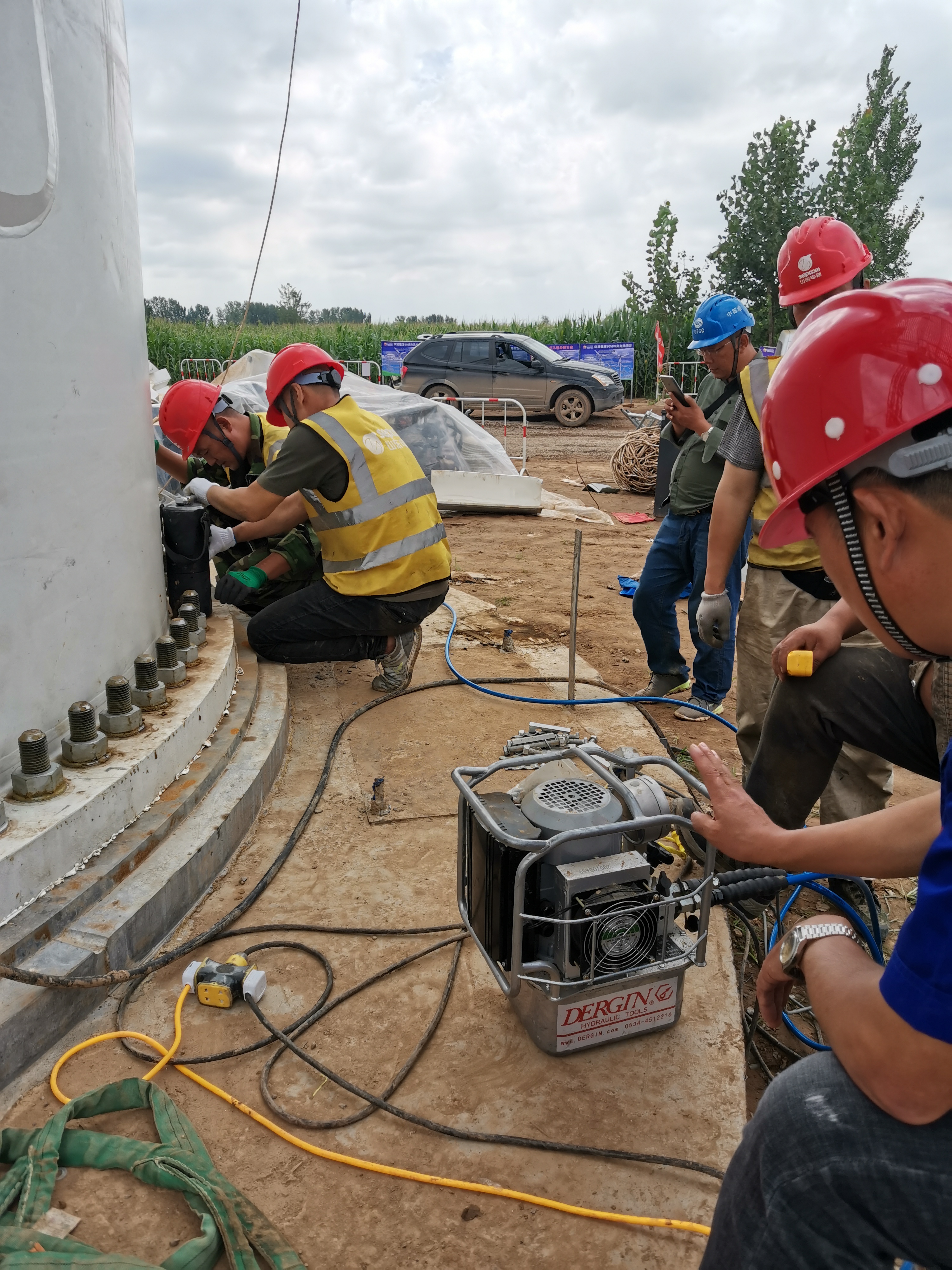 Linzhang Wind Farm Pro-tension inspection on site
