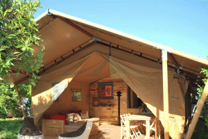 Wholesale Dome Tent - High quality camping hotel tent luxury safari design tent of glamping NO.011 – Aixiang