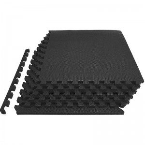 16-square-ft Multi-Color Exercise Mat Anti-fatigue Interlocking Puzzle EVA Foam Floor Cover 4-tile with 8-boarder