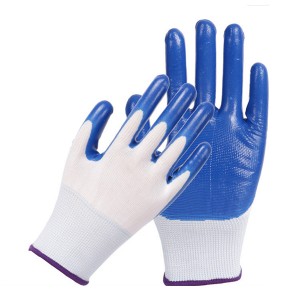 Gloves Working Cotton Rubber Coated Palm