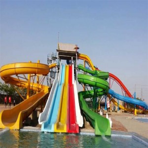 aqua park equipment waterslide fiberglass Large water slides for sale