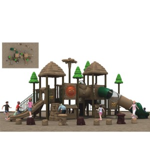 New designs of plastic and wooden slides in playground equipment slides or park slides