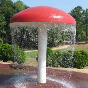 Водны парк Mushroom Spray Выкарыстоўваецца вада