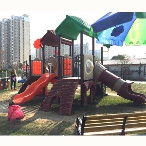 Mga anak Amusement Equipment gawas Playground Plastic Slide