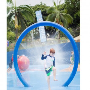 Water splash pad, spray park equipment, outdoor water playground