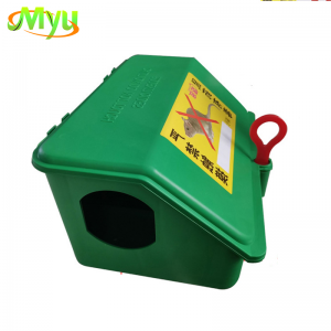 Hot Sell Green Plastic Mouse Rat Bait Station Rat Trap Box with Lock