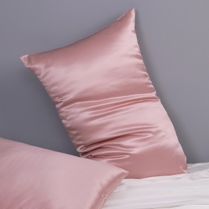 19mm/22mm Custom Size 100% Natural Pure Mulberry Silk Pink Pillow Case With Zipper