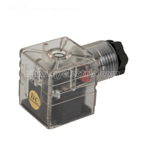 Chinese Professional 7pin Proportional Valve Sockets - DIN 43650A PG9 M18 Solenoid valve connector LED with Indicator DC24V VOLT,AC220V VOLT – Qiying