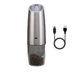 Automatic Stainless Steel Pepper Mill USB Rechargeable One Handed Operation electric gravity grinder for salt and pepper