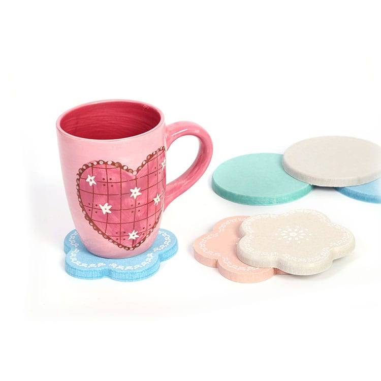 Excellent absorbent waterproof diatomite diatomaceous earth cup coaster