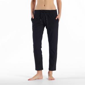 Športové bežecké nohavice jogínske cvičebné nohavice s vreckami ležérne outdoorové dámske športové oblečenie