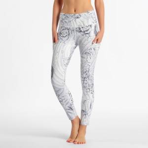 Custom yoga fitness joga hlače ženske gamaše gamaše aktivne odjeće u potpunosti sublimirane print odjeće za teretane s džepovima
