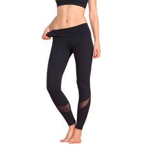 New fashion black black wogens yoga gym leggings tights mesh