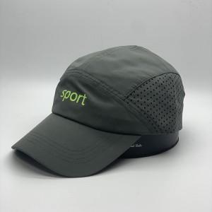 Gray color summer fast dry baseball cap light weight with print logo