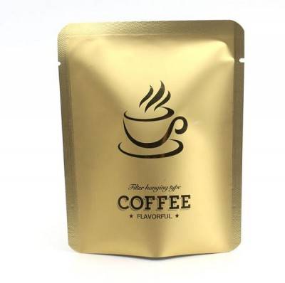 Matt Gold Glossy Mini Drip Coffee Pouch Package Sachet for Packing Hanging Ear Filter Coffee Power 10g 10X12.5 Size