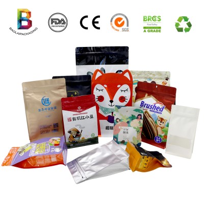Best Price for Alox Pet - Custom Flat Bottom Zipper Seal Plastic Packaging Bag for Pet Food Tea Coffee Nuts Dried Fruit Feed Fertilizer – Baolai