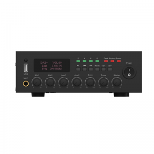 MP-30 30W DAB MINI Digital Mixer Amplifier with BT/USB/Remote control/PC software Picture Show