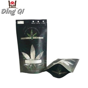 Hot sale resealable aluminum foil bags with special shape window