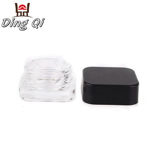 3 ml child resistant square clear glass jars