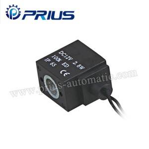 100 Series 24V Pneumatický elektromagnetický ventil Cívka krabicová Wire Lead