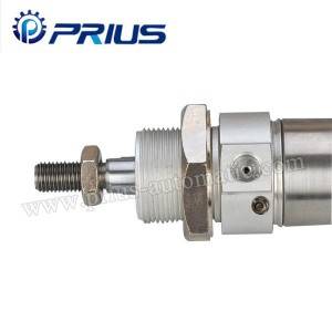 Round Stainless Steel Mini Air Cylinder CRDSW Type Mei Proefboaring 32 - 63mm