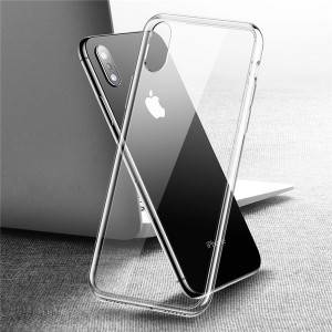 9H Tempered Glass Back Case+TPU Frame Hybrid Slim case for iPhone X