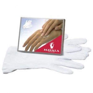 white cotton Moisture spa gloves for eczema